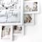 White Farmhouse Shabby-Chic "Family Time" Picture Frame Wall Collage Clock